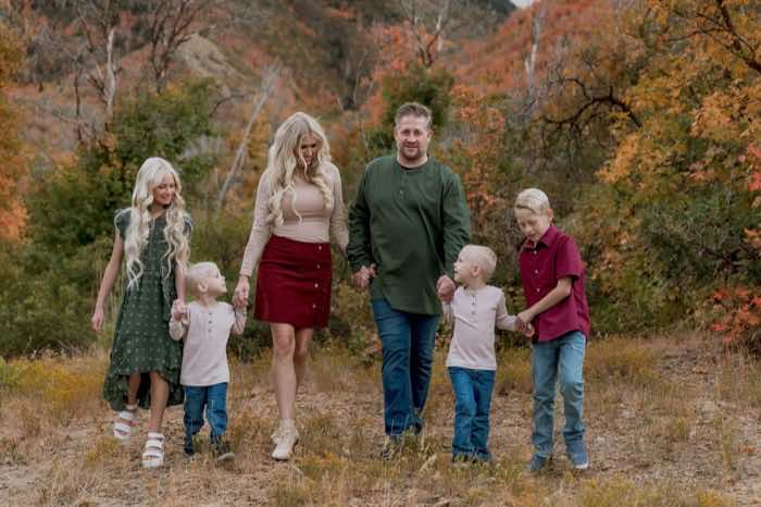 The Palmer family in the Utah mountains